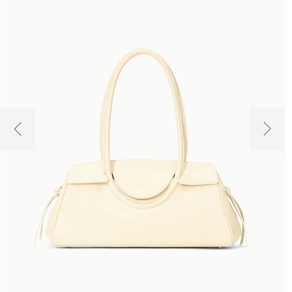 STAUD Handbags - STAUD Cream Leather Shoulder Bag